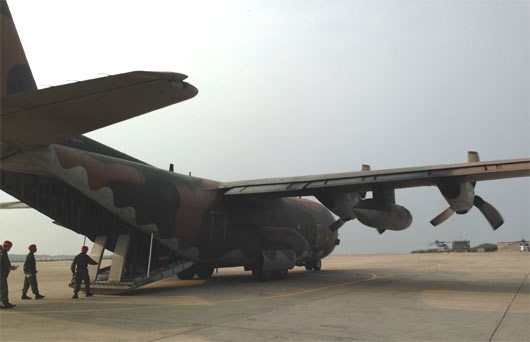 The 18 C-130H sorties successfully delivered over 150 tonnes of supplies and assisted in the evacuation of typhoon victims.