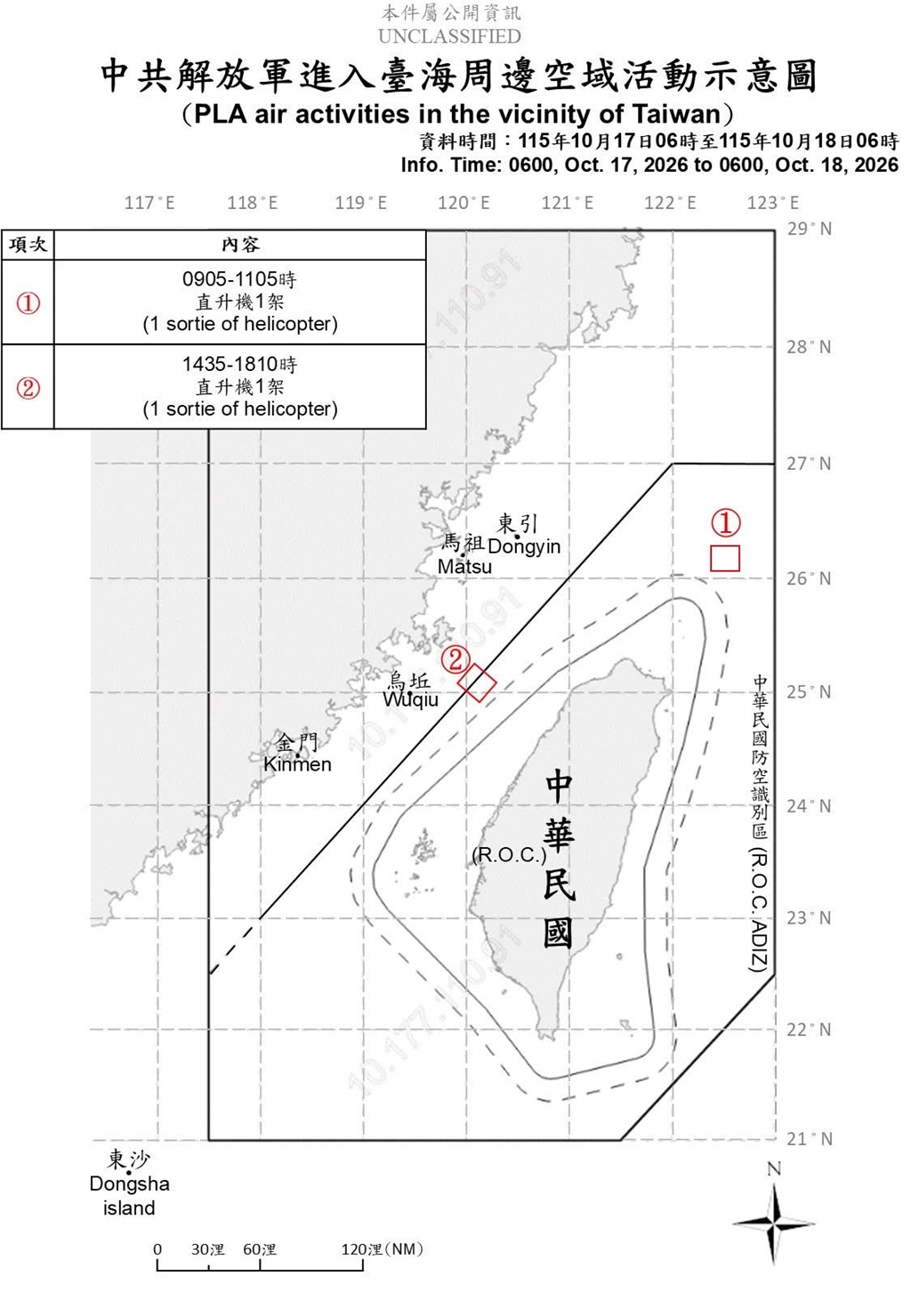 1151018_臺海周邊海、空域活動示意圖